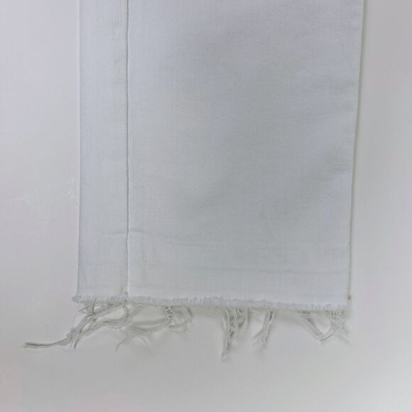 Current Elliott Cropped Straight Sugar Destroy White Jeans Released Hem Denim 29 - Picture 5 of 15